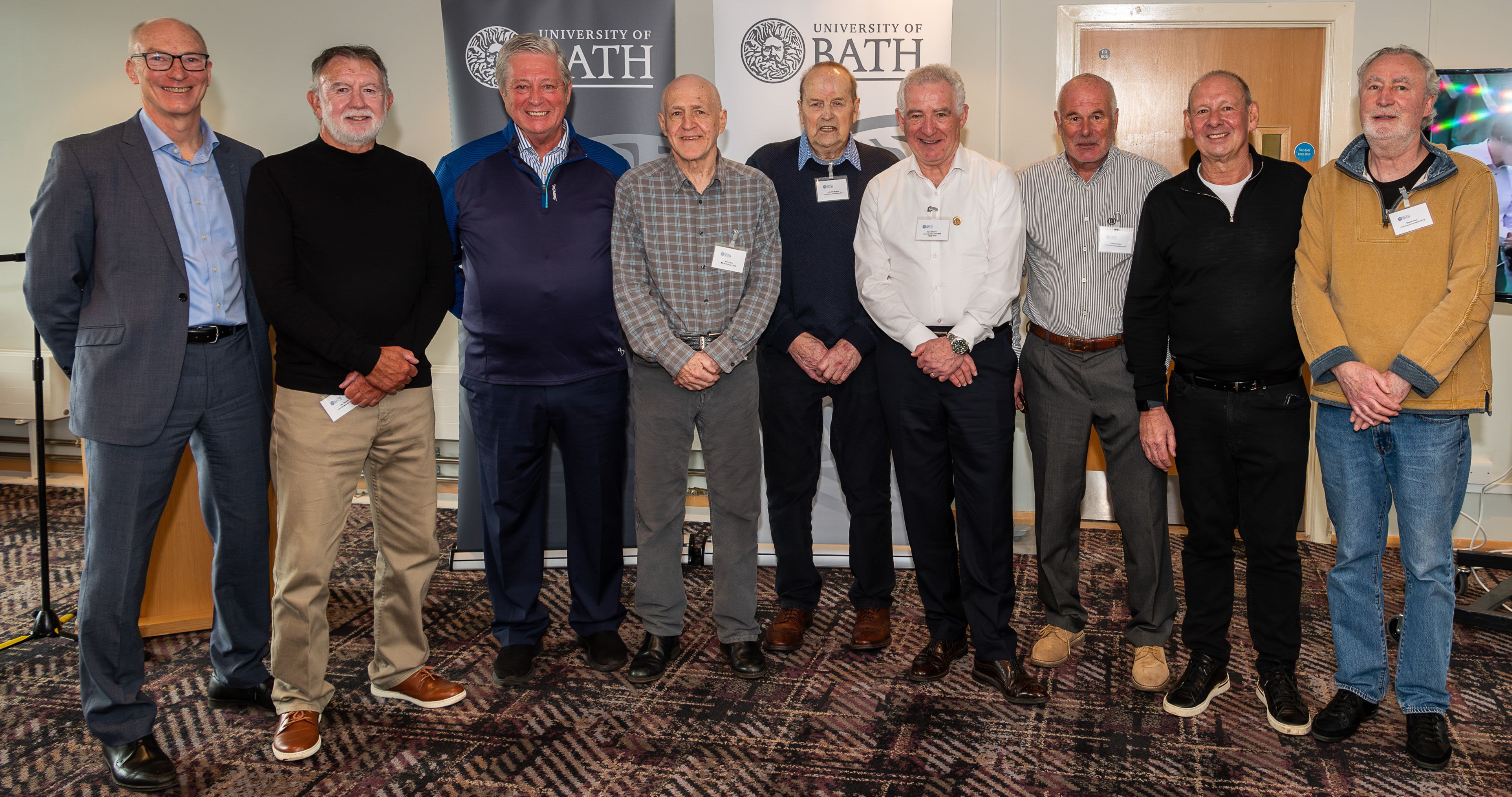 Group picture of the 1974 team now 