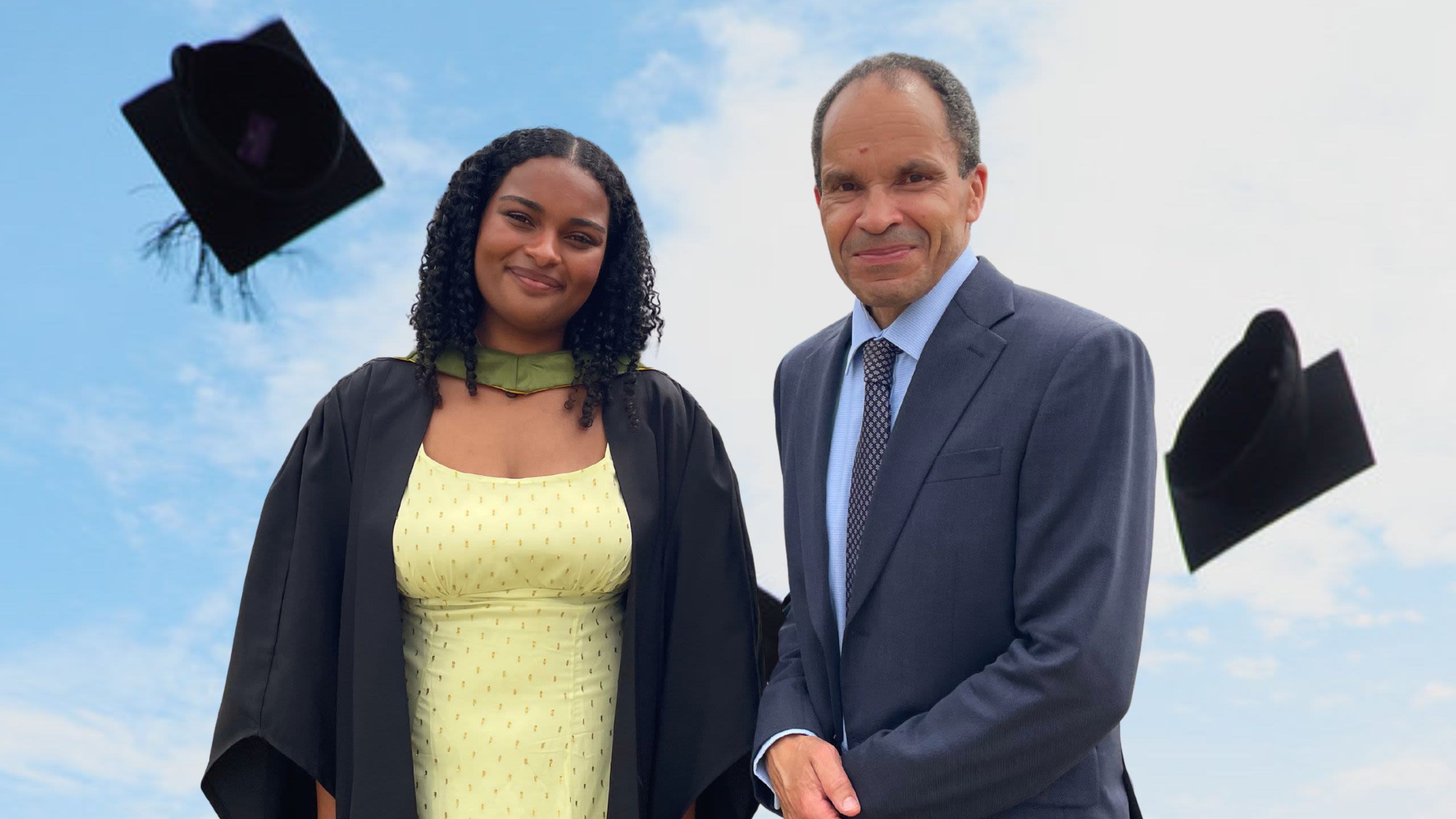 Richard Oreffo and Teyanna Milsome at her graduation
